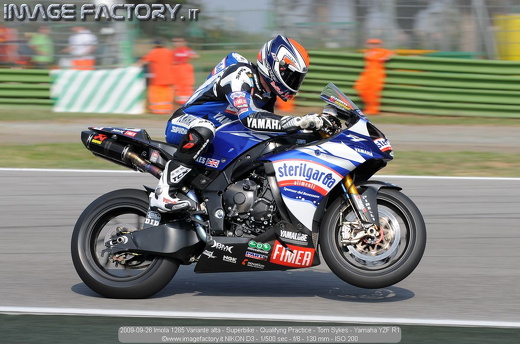 2009-09-26 Imola 1285 Variante alta - Superbike - Qualifyng Practice - Tom Sykes - Yamaha YZF R1